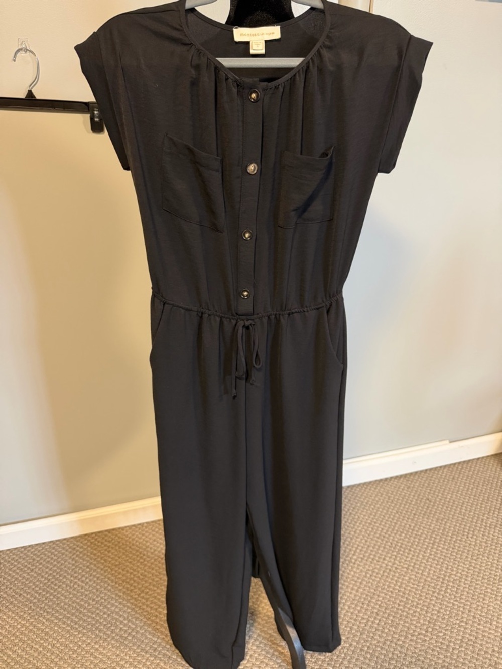Monteau Los Angeles Black Jumpsuit | Size Small - Picture 2 of 4